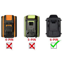 Load image into Gallery viewer, AEG 18V to WORX 20V PowerShare (Orange) Battery Adapter