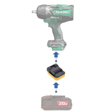 Load image into Gallery viewer, Bauer 20V to Hikoki 18V Battery Adapter