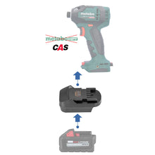 Load image into Gallery viewer, Milwaukee 18V to Metabo 18V CAS Battery Adapter