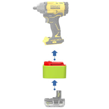Load image into Gallery viewer, Ryobi 18V to Stanley V20 Battery Adapter