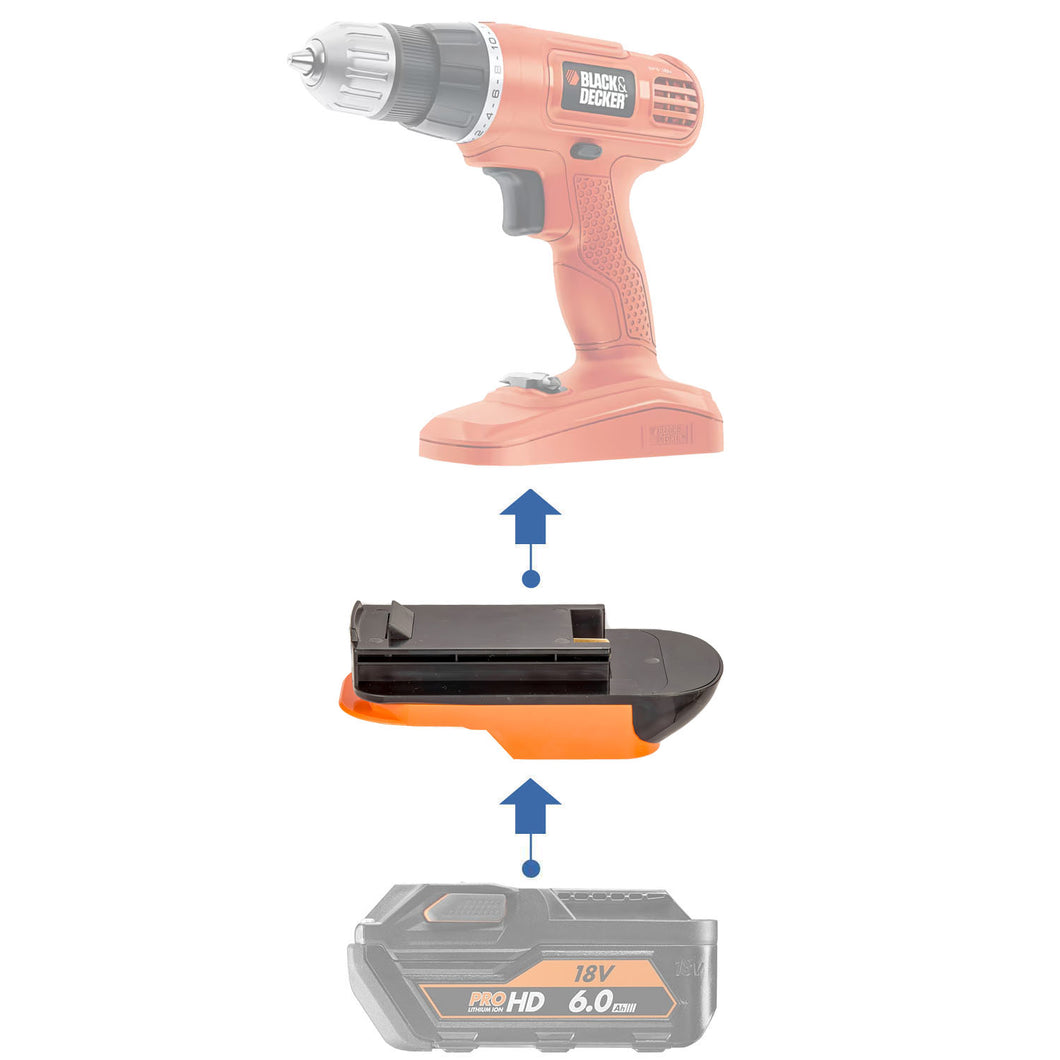 AEG 18V to Black and Decker 18V Ni-Cd Battery Adapter