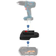 Load image into Gallery viewer, AEG 18V to Bosch 18V (Blue) Battery Adapter
