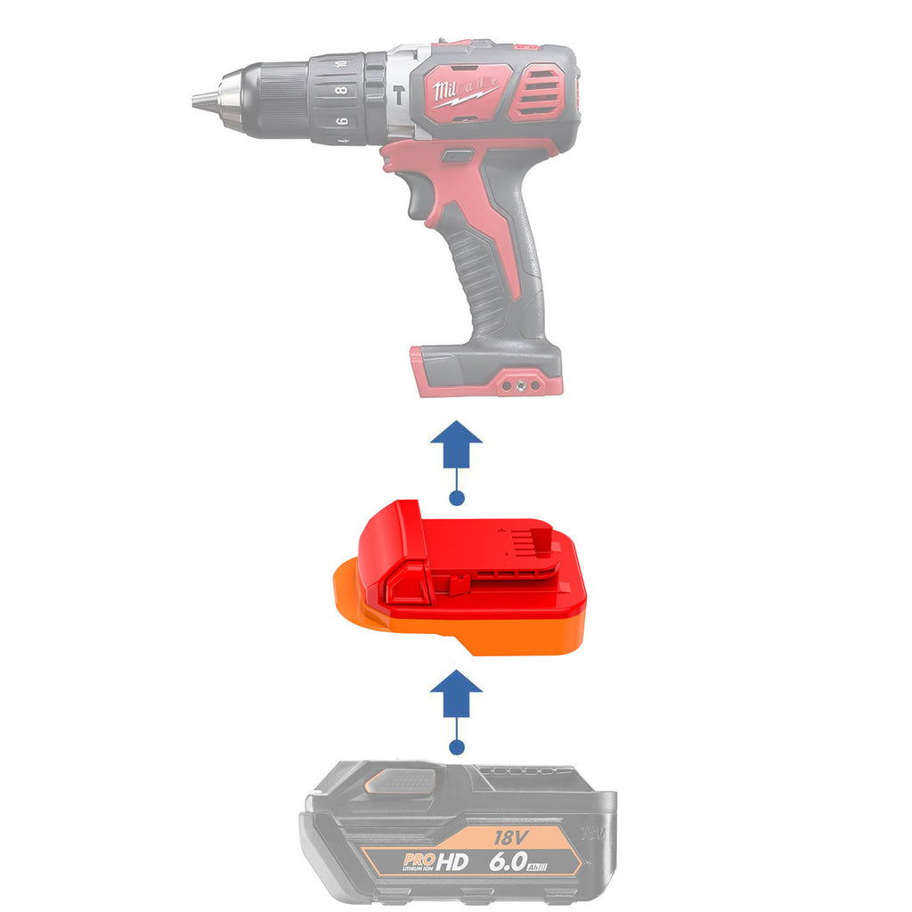 AEG 18V to Milwaukee 18V Battery Adapter