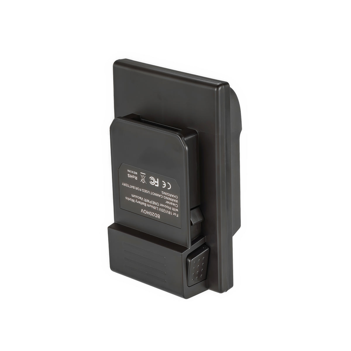Black and Decker 20V to Hoover 20V ONEPWR battery adapter - Hoover tool-side connection, raised contact block, release catch