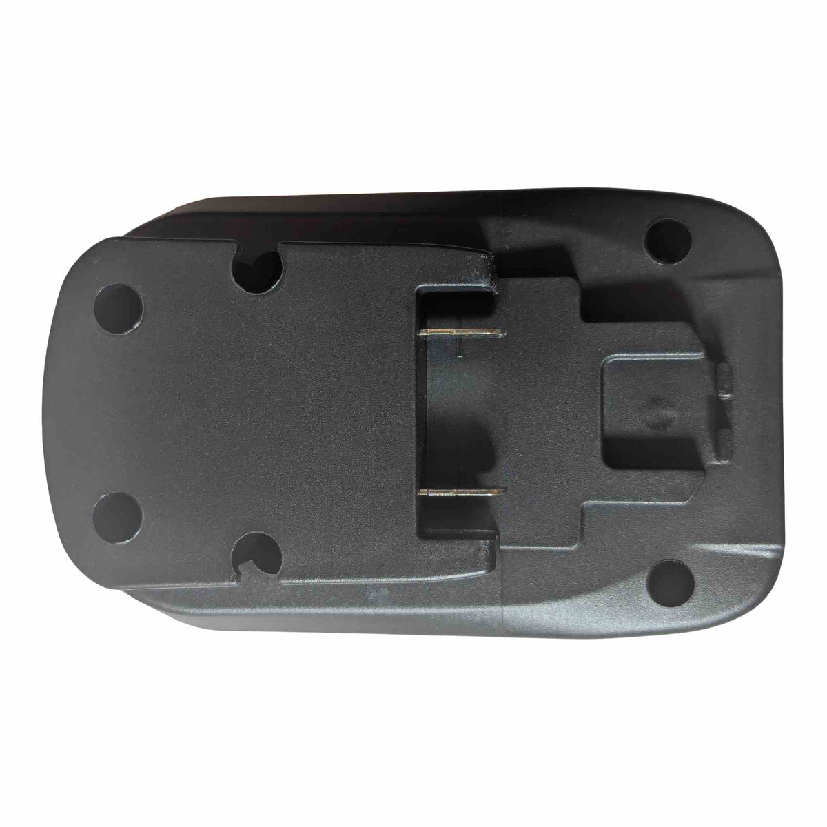 Bosch 18V PBA (Green) to Bosch 18V GBA (Blue) battery adapter - battery-side connection with twin copper terminal blades