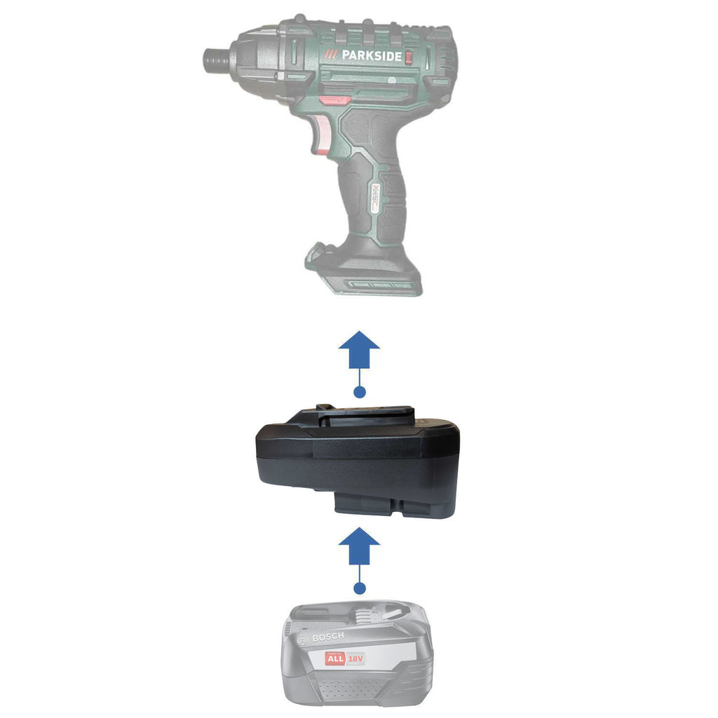 Bosch (Green) 18V to Parkside X20V Battery Adapter