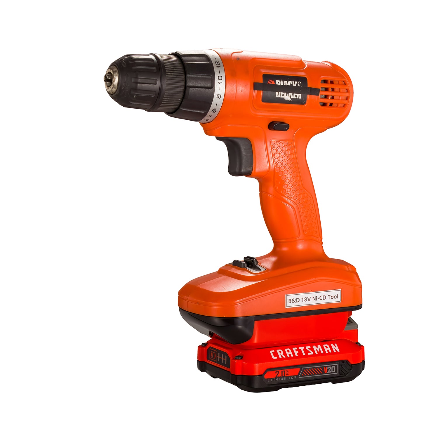 Craftsman 20V to Black and Decker 18V Ni-Cd Battery Adapter