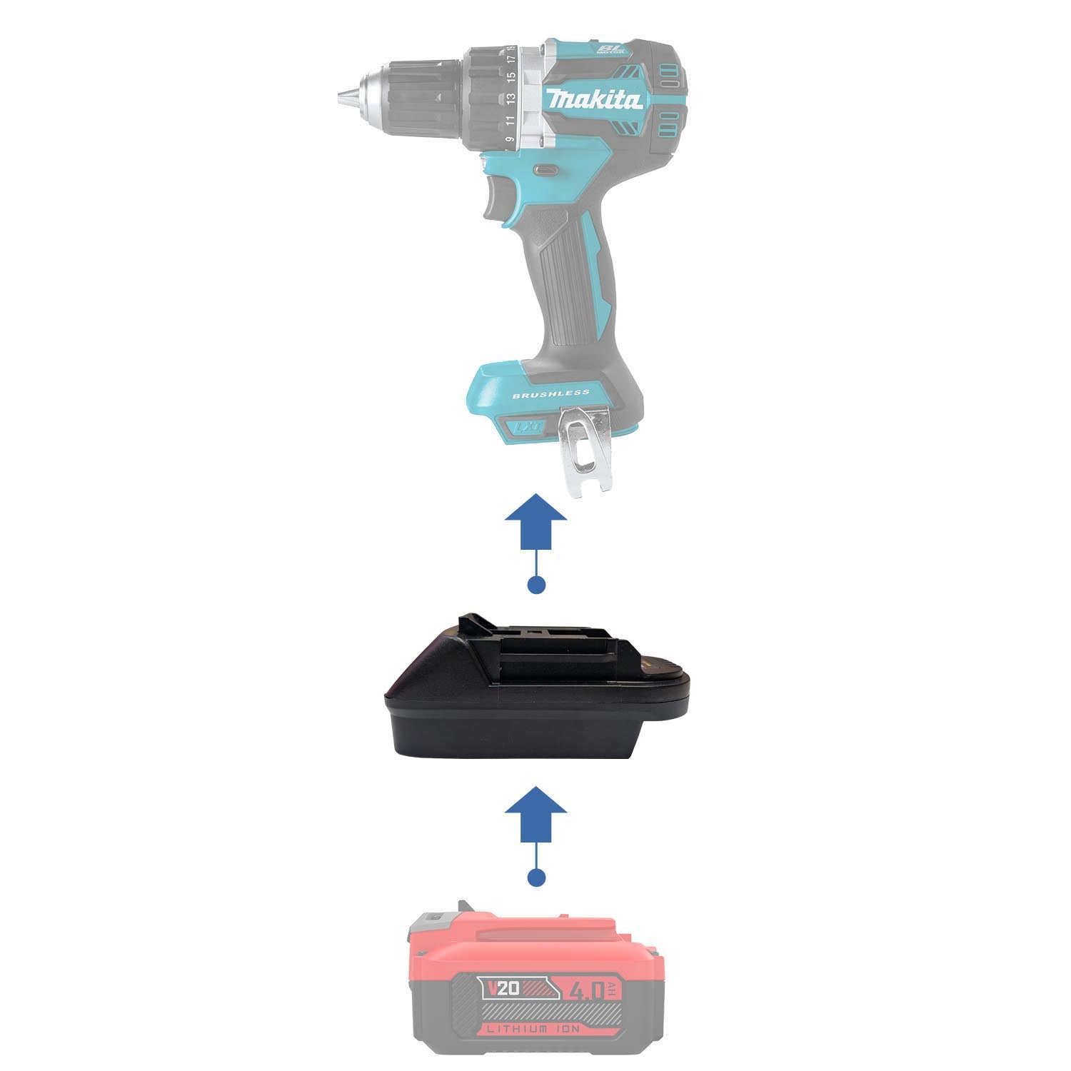 Craftsman 20V to Makita 18V Battery Adapter