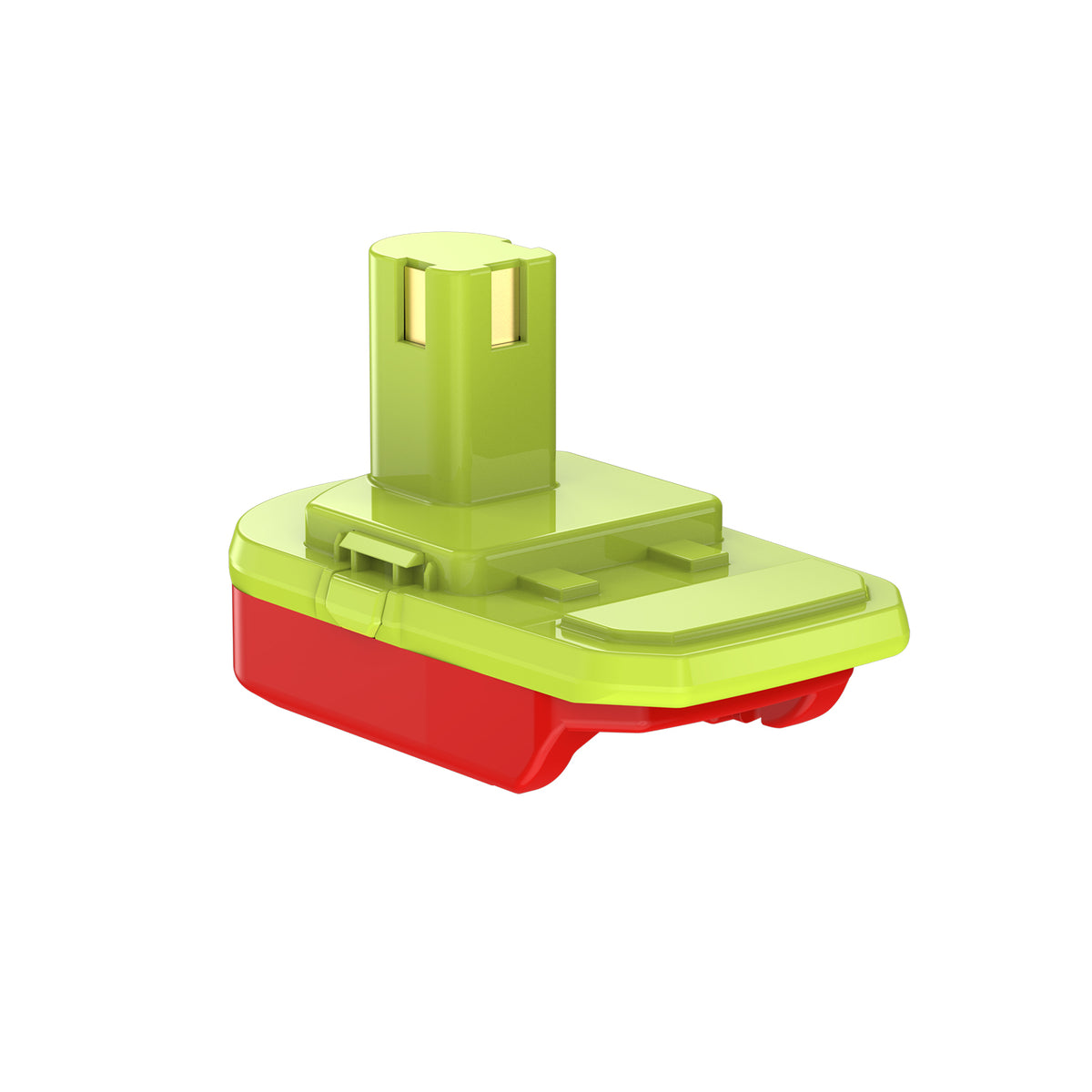 Craftsman 20V to Ryobi 18V ONE+ battery adapter - Ryobi tool-side connection with twin copper blades