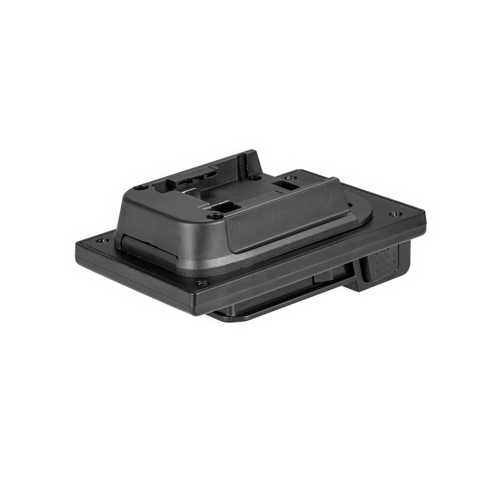 DeWalt 20V MAX to Hoover 20V ONEPWR battery adapter - battery-side connection, guide rails, terminal slots and fixing screws