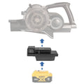 DeWalt 20V MAX to Hoover 20V ONEPWR battery adapter - compatibility diagram with cordless vacuum cleaner