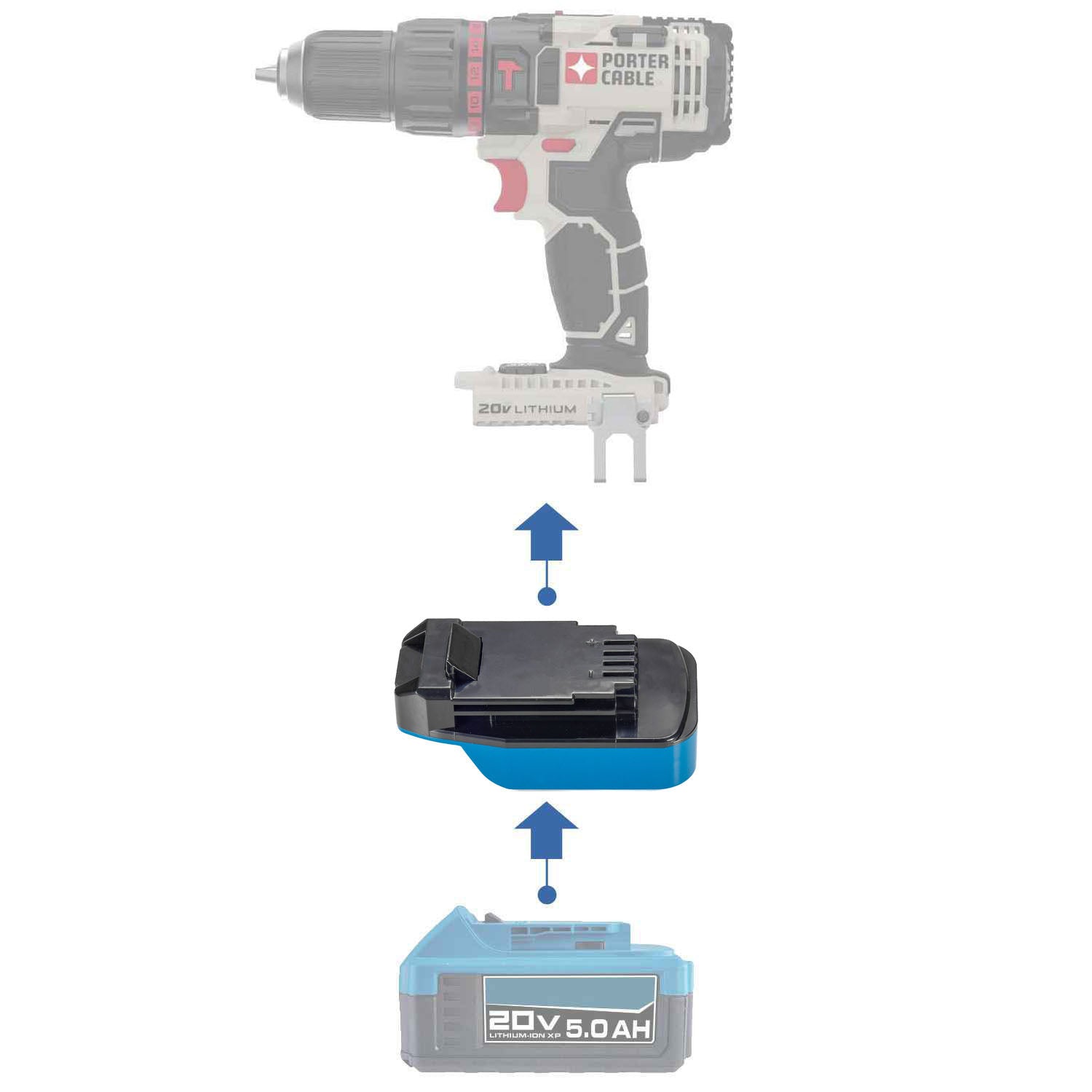 Hercules 20V to Porter Cable 20V Battery Adapter | Power Tools Adapters ...