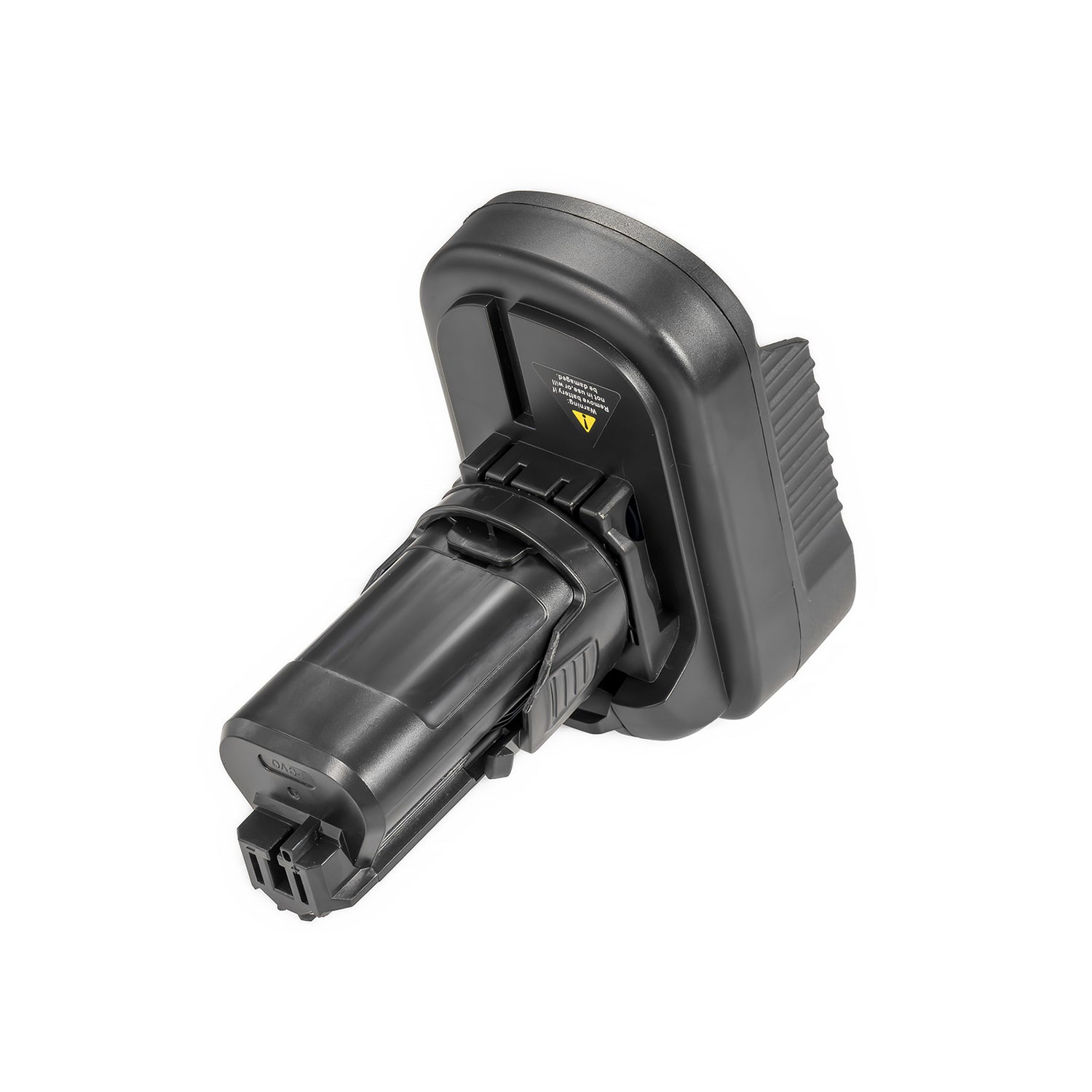 Makita 18V LXT to Dremel 12V 8220/8250 battery adapter - Dremel 12V tool-side terminal slots at the post tip