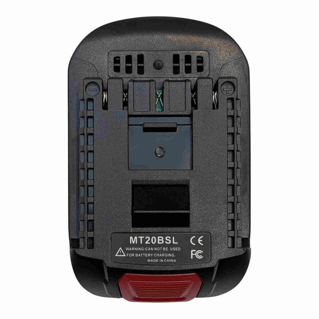 Makita 18V LXT to Bosch 18V GBA (Blue) battery adapter - Bosch-side terminal block and vent slots