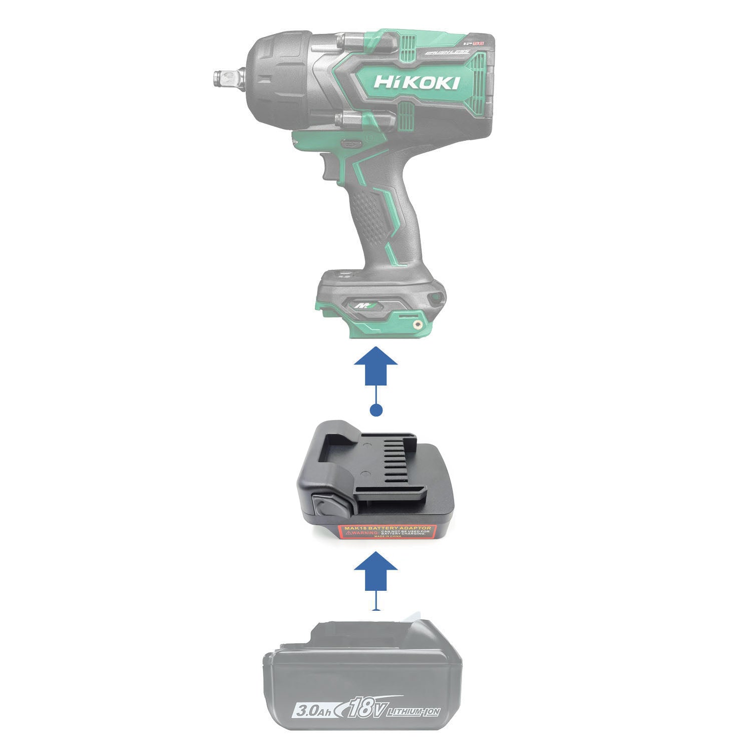 Makita 18V to Hikoki 18V Battery Adapter