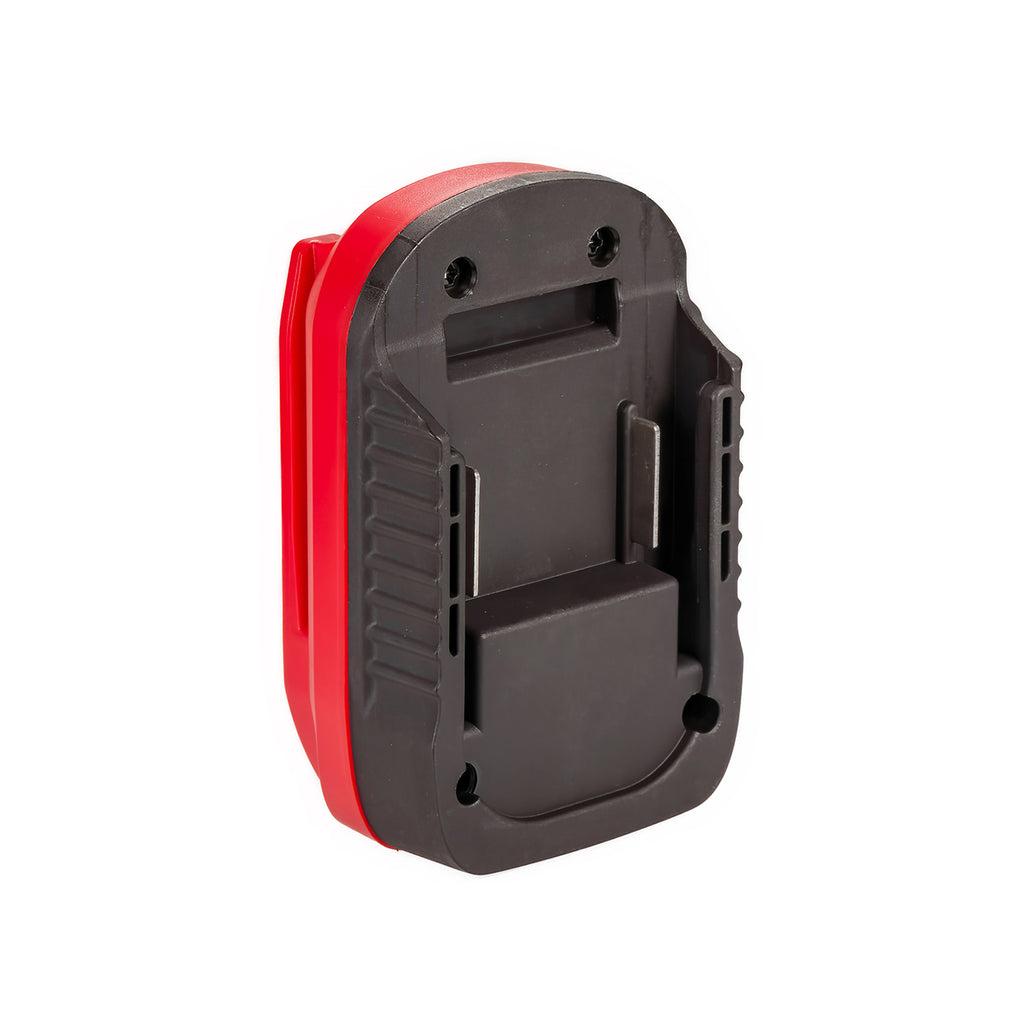 Makita 18V LXT to Stanley V20 battery adapter - battery-side connection square on, copper blades in the two side slots
