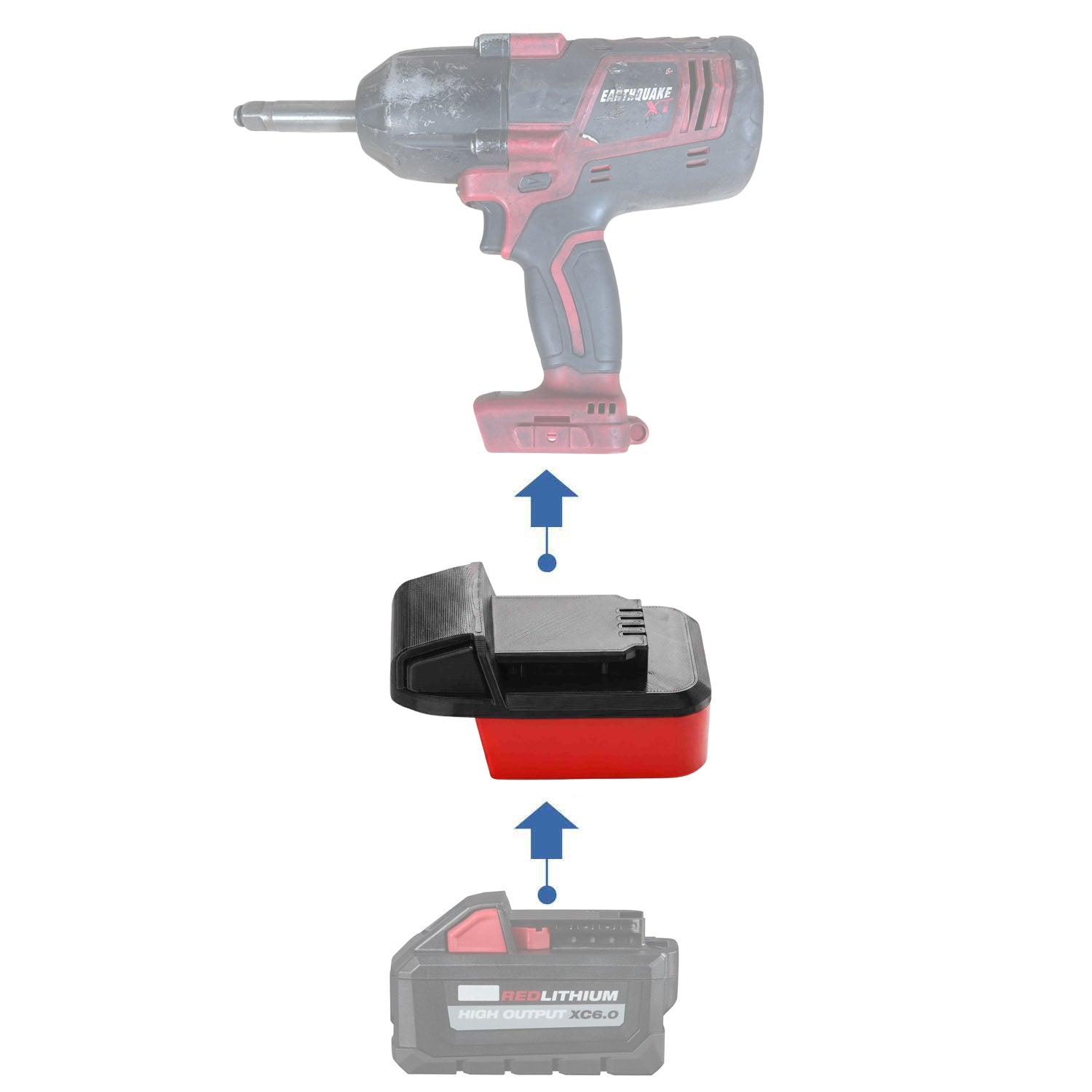 Milwaukee 18V to Earthquake XT 20V Battery Adapter
