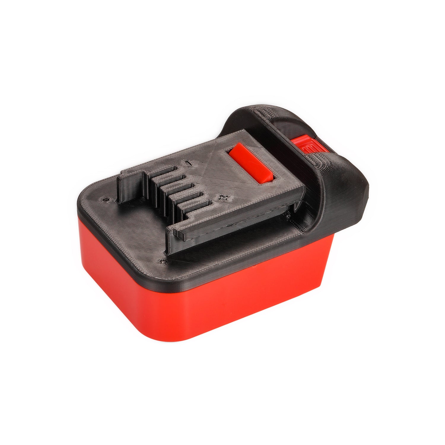 Milwaukee M18 to Masterforce 20V battery adapter - Masterforce tool-side connection, four terminal slots and release catch