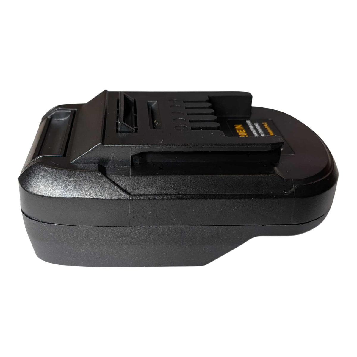 Parkside X20V to Einhell 18V PXC battery adapter - Einhell tool-side connection, side view of the body