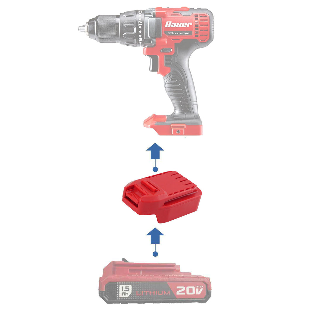 Porter Cable 20V to Bauer 20V Battery Adapter