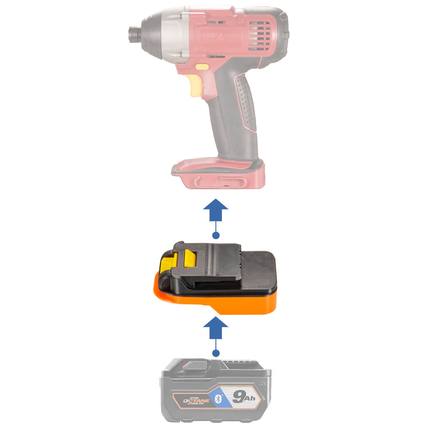 RIDGID 18V to Chicago Electric 18V Battery Adapter