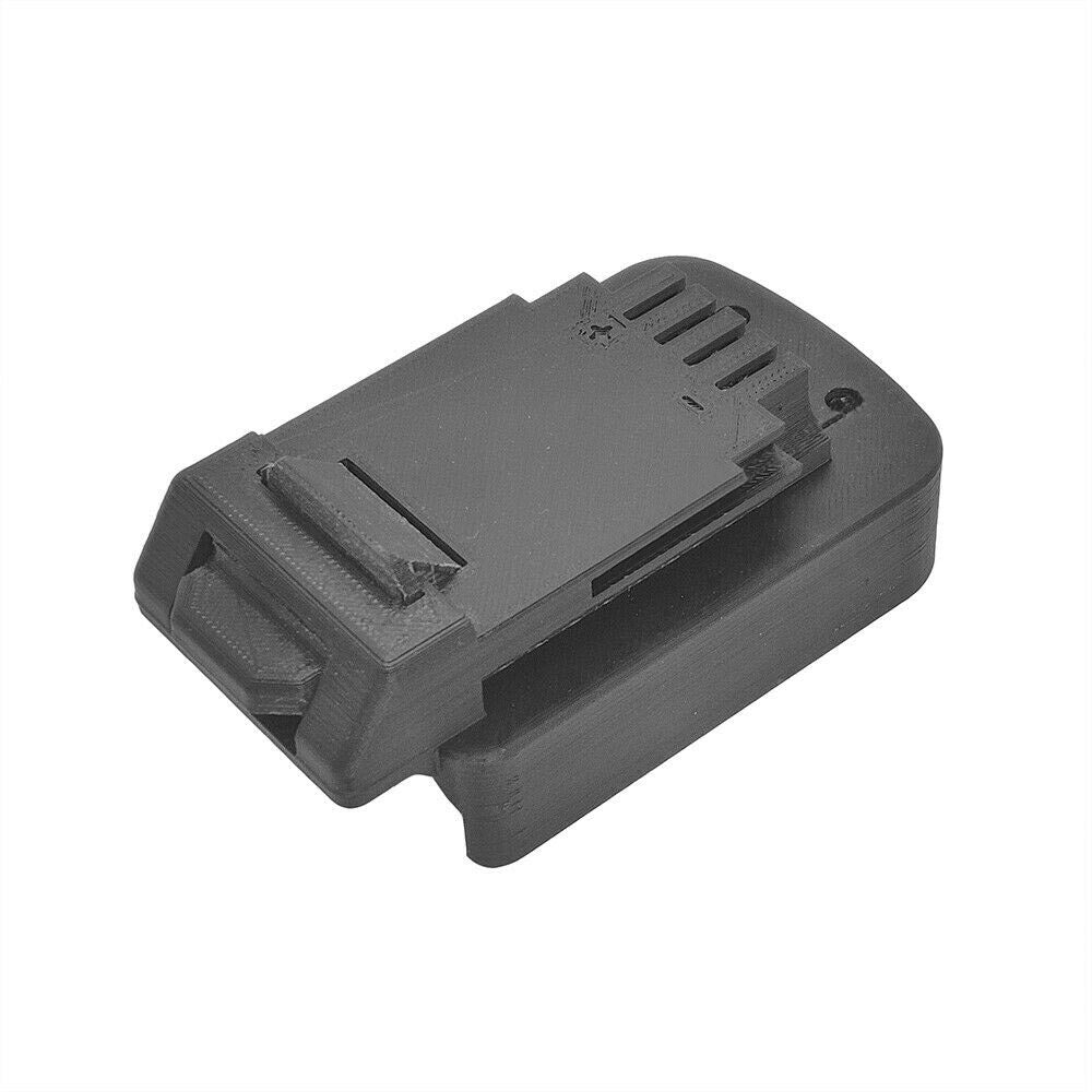 Stanley V20 to Porter Cable 20V battery adapter - black tool-side connection with the raised terminal rail