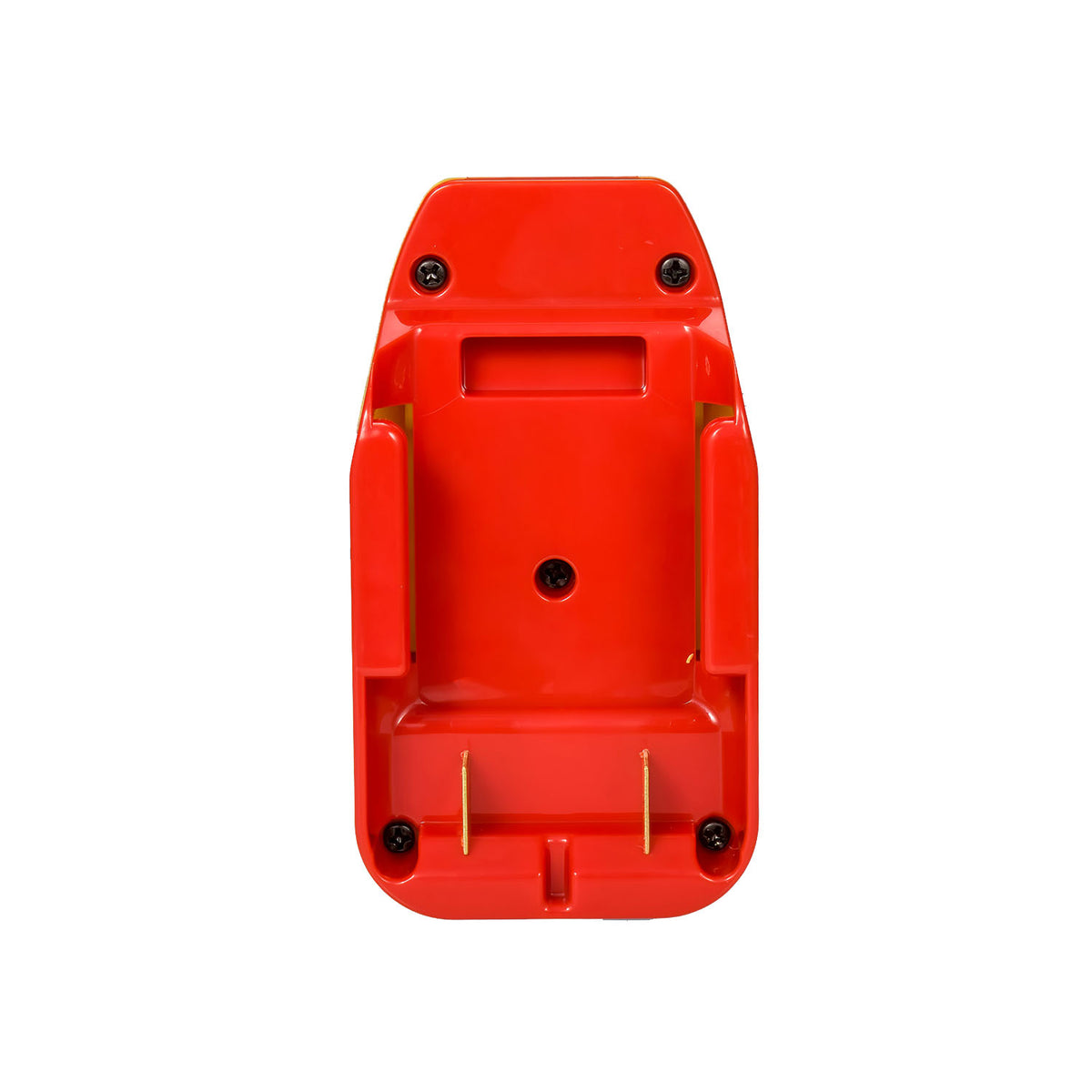 Stanley V20 to Hercules 20V battery adapter - battery-side connection square on, twin copper blades, T-rail channel