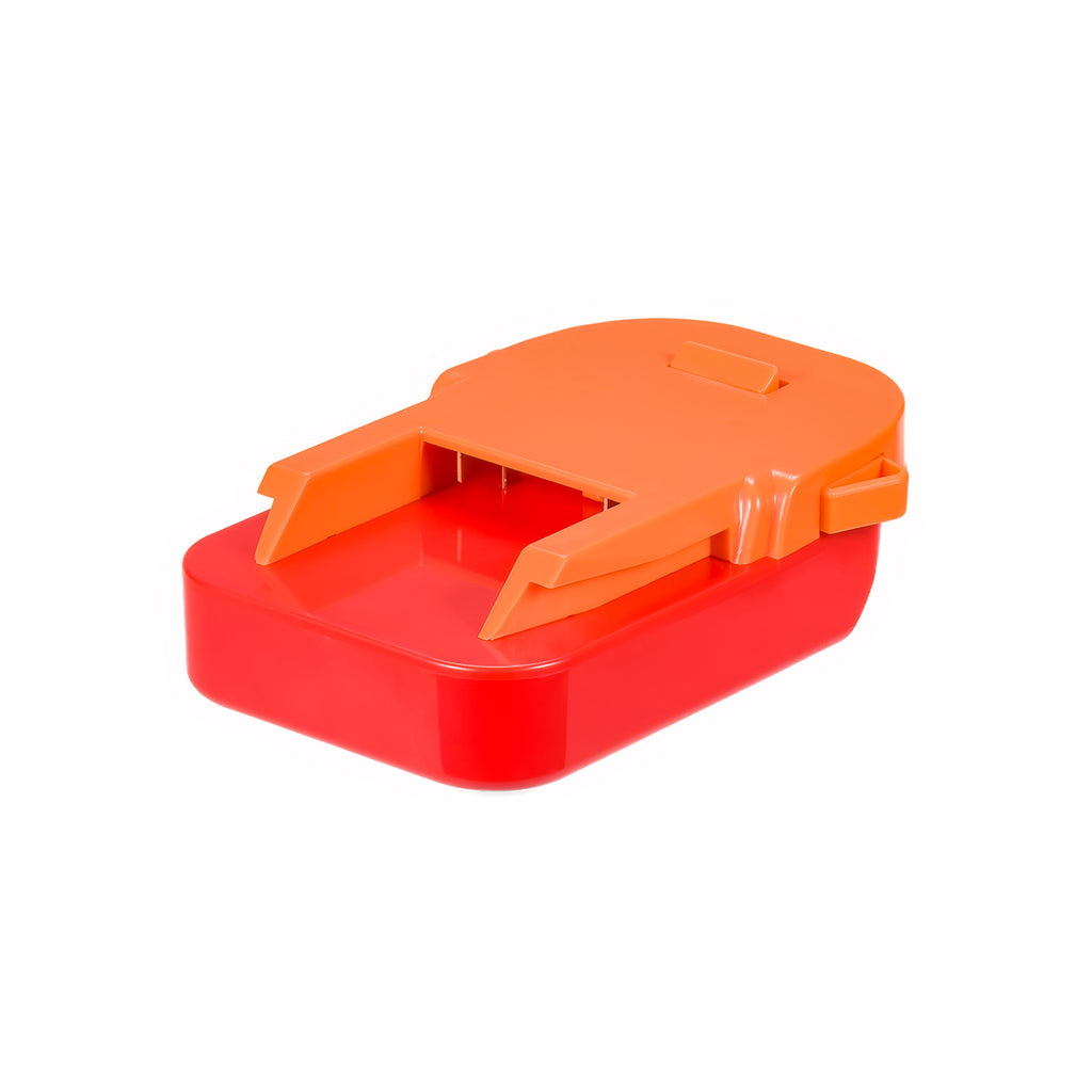 Stanley V20 to RIDGID 18V battery adapter - tool-side connection uppermost, guide rails, terminal slot and release catch