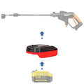 Stanley V20 to WORX 20V PowerShare (Orange) battery adapter - compatibility diagram with cordless pressure washer
