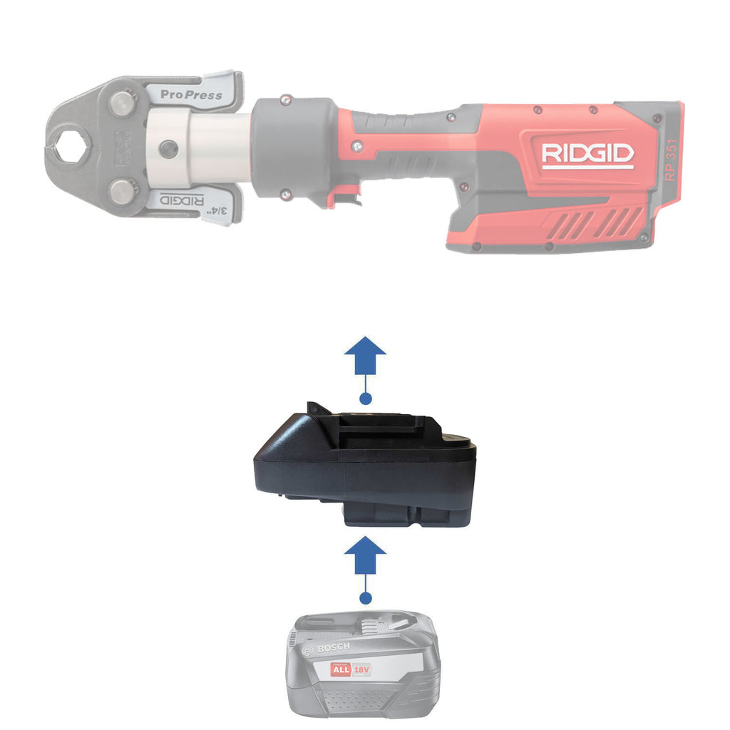 Bosch (Green) 18V to RIDGID RED 18V Battery Adapter