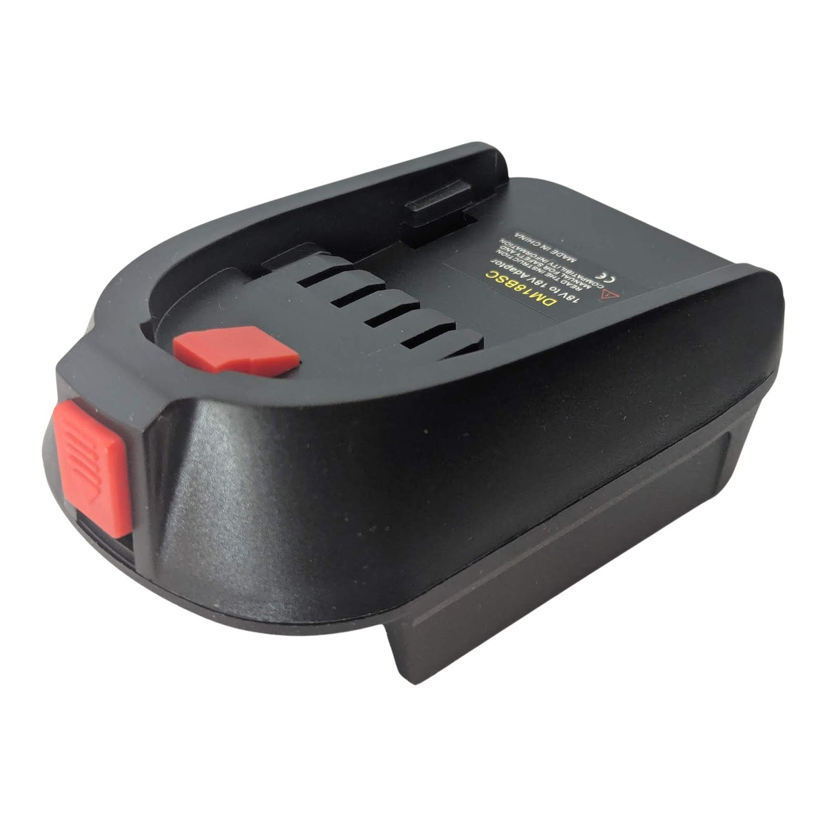 DeWalt 20V MAX to Gardena 18V P4A battery adapter - angled view