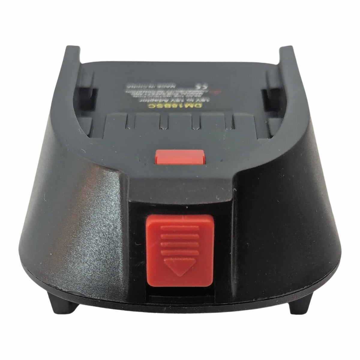 DeWalt 20V MAX to Gardena 18V P4A battery adapter - release button