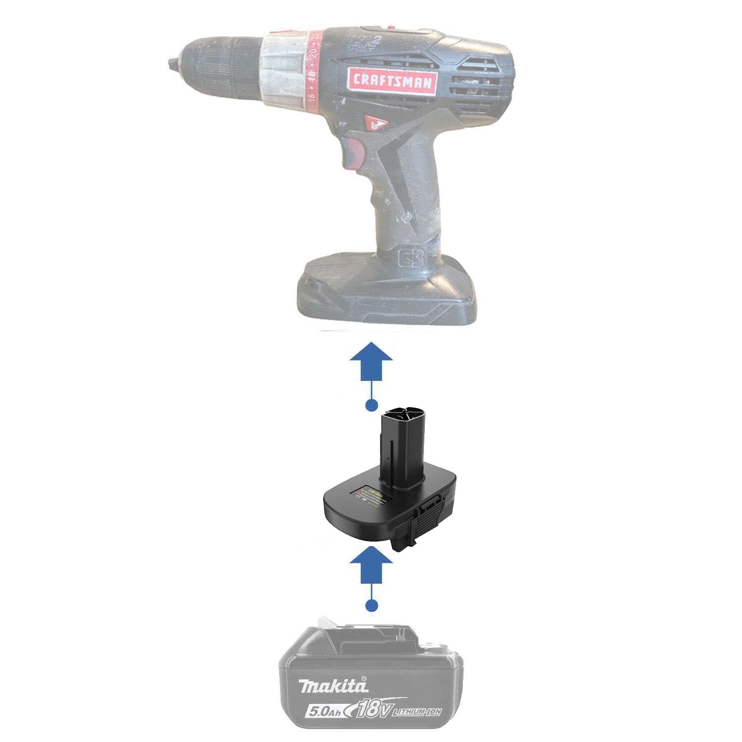 Makita 18V to Craftsman 19.2V Battery Adapter