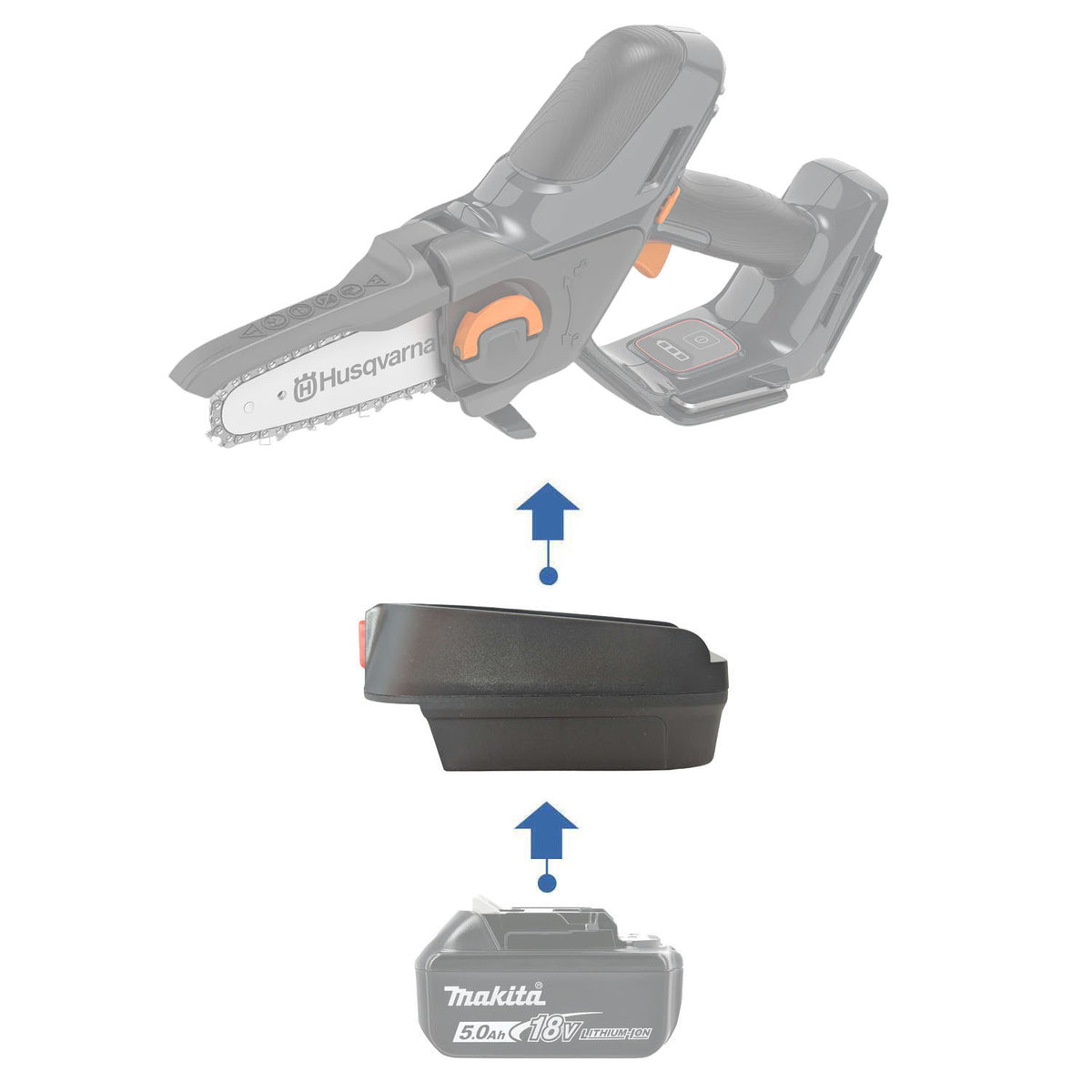 Makita 18V LXT to Husqvarna 18V Aspire P4A battery adapter - installation guide