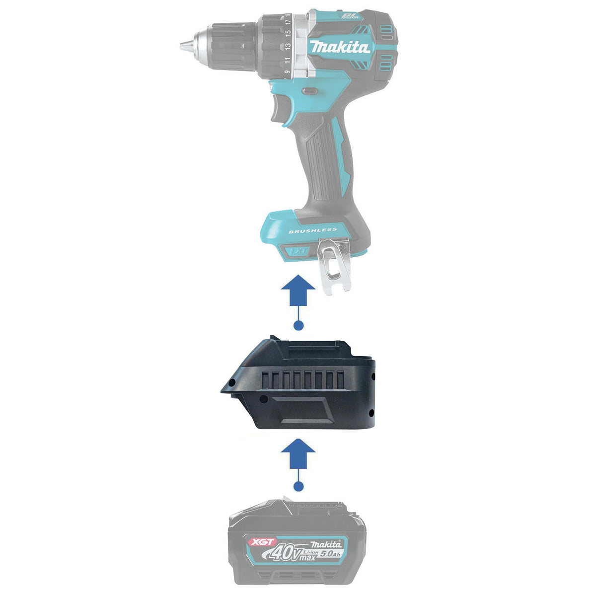 Makita 36V/40V to Makita 18V Battery Adapter