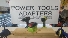 Load and play video in Gallery viewer, Ryobi 18V to Bosch (Blue) 18V Battery Adapter
