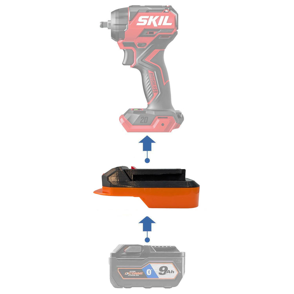 RIDGID 18V to SKIL 20V Battery Adapter