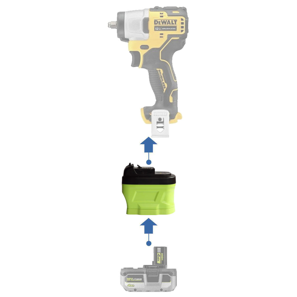 Ryobi 18V to DeWalt 12V Battery Adapter