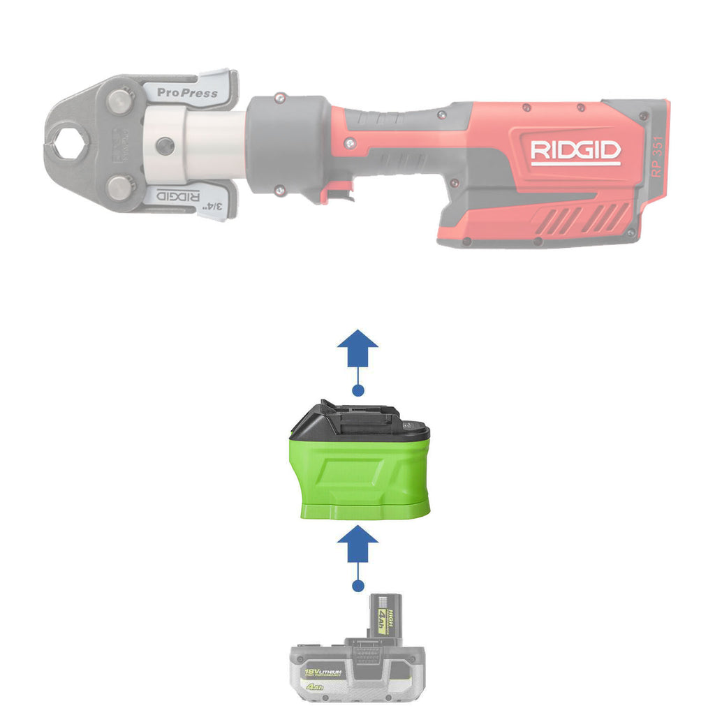 Ryobi 18V to RIDGID RED 18V Battery Adapter