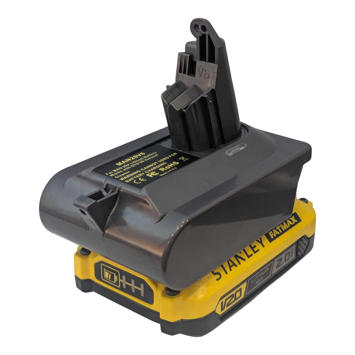 Stanley FATMAX V20 to Dyson V6 Battery Adapter