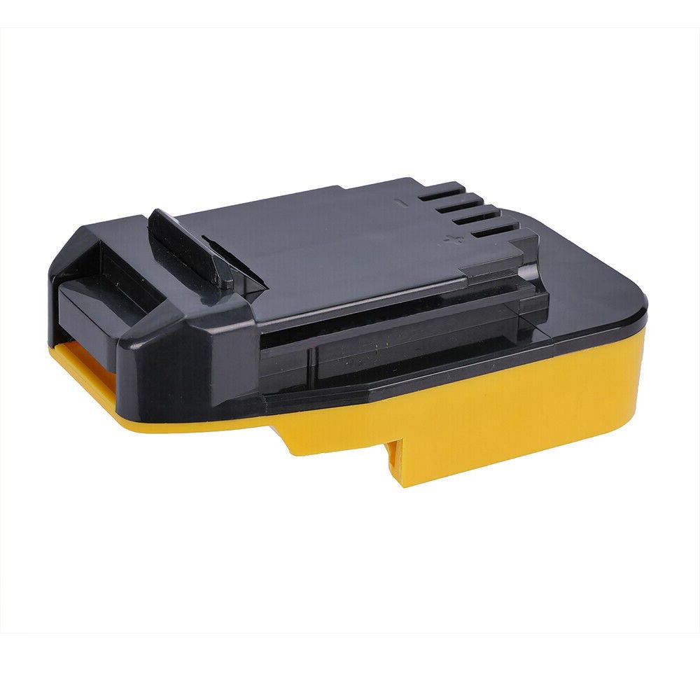 Bauer 20V to Black and Decker 20V battery adapter - Black and Decker tool-side connection with the rail and terminal slots