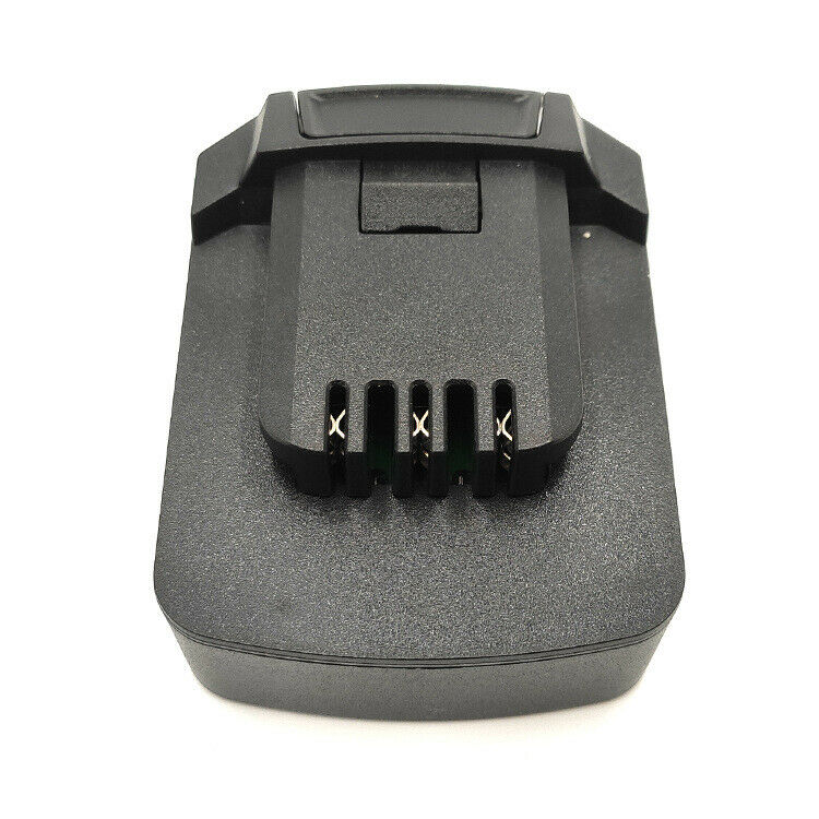DeWalt 12V MAX to Hilti 12V battery adapter - tool-side connection seen from above with four terminal slots and latch tab
